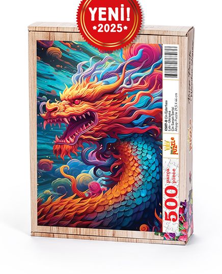 Çin Ejderhası Ahşap Puzzle 500 Parça ( CS08-D )