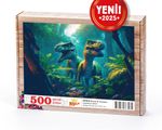 Dinozorlar Ormanda Ahşap Puzzle 500 Parça ( HV78-D )