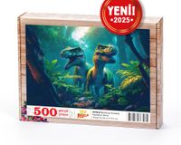 Dinozorlar Ormanda Ahşap Puzzle 500 Parça ( HV78-D )