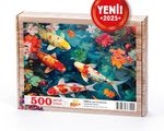 Japon Koi Balıkları Ahşap Puzzle 500 Parça ( HV82-D )