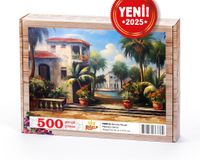 Havuzlu Villalar Ahşap Puzzle 500 Parça ( MZ80-D )