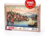 İtalya Sernio Dağı'nda Kasaba Ahşap Puzzle 500 Parça ( UK28-D )