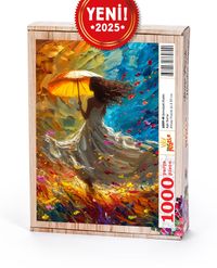 Şemsiyeli Kadın Ahşap Puzzle 1000 Parça ( AS09-M )