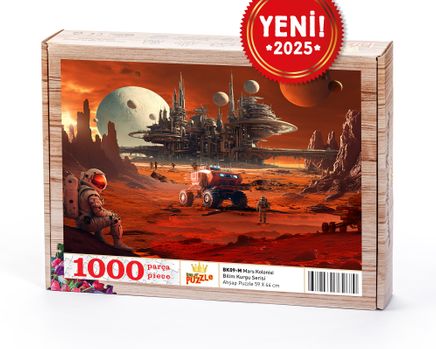 Mars Kolonisi Ahşap Puzzle 1000 Parça ( BK09-M )