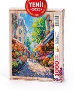 Çiçekçiler Sokağı Lviv - Ukrayna Ahşap Puzzle 1000 Parça ( SK19-M )