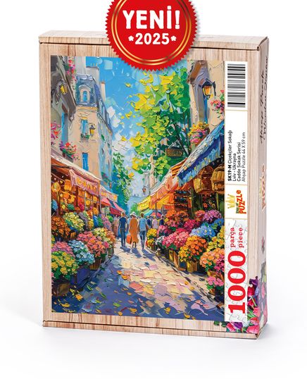 Çiçekçiler Sokağı Lviv - Ukrayna Ahşap Puzzle 1000 Parça ( SK19-M )