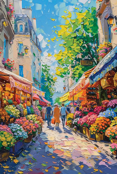 Çiçekçiler Sokağı Lviv - Ukrayna Ahşap Puzzle 1000 Parça ( SK19-M