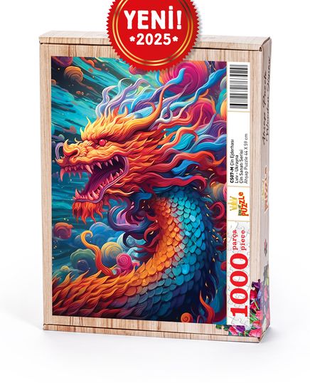 Çin Ejderhası Ahşap Puzzle 1000 Parça ( CS07-M )