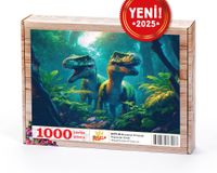 Dinozorlar Ormanda Ahşap Puzzle 1000 Parça ( HV77-M )