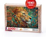 Doğal Aslan Ahşap Puzzle 1000 Parça ( HV79-M )