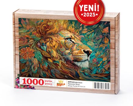 Doğal Aslan Ahşap Puzzle 1000 Parça ( HV79-M )