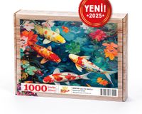 Japon Koi Balıkları Ahşap Puzzle 1000 Parça ( HV81-M )