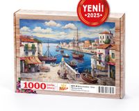 Balıkçı Kasabası - Datça Ahşap Puzzle 1000 Parça ( MZ71-M )