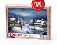 Masalsı Köyde Kış Ahşap Puzzle 1000 Parça ( MZ77-M )