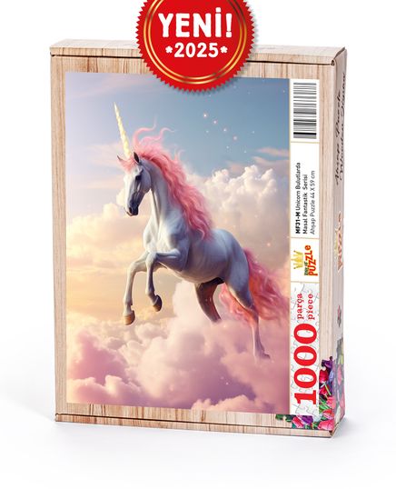 Unicorn Bulutlarda Ahşap Puzzle 1000 Parça ( MF31-M )