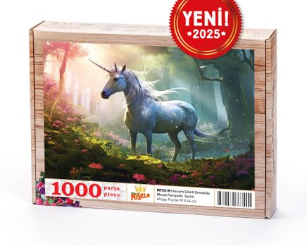 Unicorn Sihirli Ormanda Ahşap Puzzle 1000 Parça ( MF33-M )