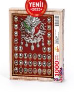 Osmanlı Cihan Devleti Padişahlar Tablo Ahşap Puzzle 1000 Parça ( TR25-M )