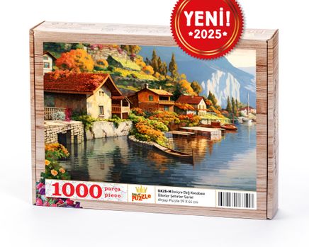 İsviçre Dağ Kasabası Ahşap Puzzle 1000 Parça ( UK25-M )