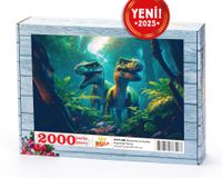 Dinozorlar Ormanda Ahşap Puzzle 2000 Parça ( HV77-MM )