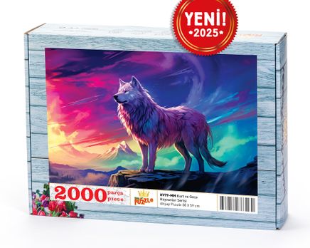 Kurt ve Gece Ahşap Puzzle 2000 Parça ( HV79-MM )