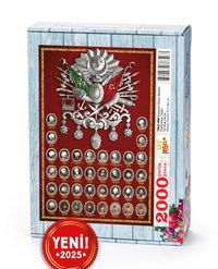 Osmanlı Cihan Devleti Padişahlar Tablo Ahşap Puzzle 2000 Parça ( TR62-MM )