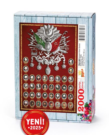 Osmanlı Cihan Devleti Padişahlar Tablo Ahşap Puzzle 2000 Parça ( TR62-MM )