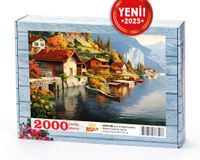 İsviçre Dağ Kasabası Ahşap Puzzle 2000 Parça ( UK59-MM )