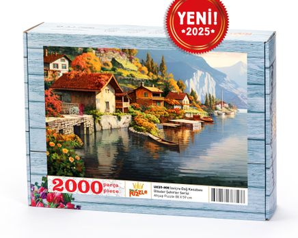 İsviçre Dağ Kasabası Ahşap Puzzle 2000 Parça ( UK59-MM )