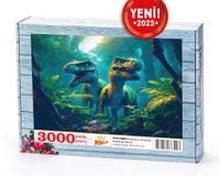 Dinozorlar Ormanda Ahşap Puzzle 3000 Parça ( HV96-MMM )