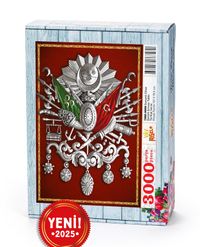 Osmanlı Cihan Devleti Arması Tablo Ahşap Puzzle 3000 Parça ( TR80-MMM )