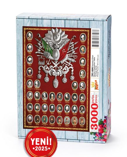 Osmanlı Cihan Devleti Padişahlar Tablo Ahşap Puzzle 3000 Parça ( TR81-MMM )