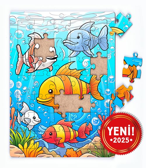その他 SUBARU AQUARIUM 3D PUZZLE JB-2011B Akvaryum Balıkları Ahşap Puzzle 35 Parça ( XXXV-51 ) - Fiyatı