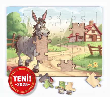 Arkadaşım Eşek Ahşap Puzzle 35 Parça ( XXXV-52 )