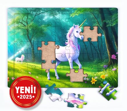 Fantastik Unicorn Ahşap Puzzle 35 Parça ( XXXV-54 )