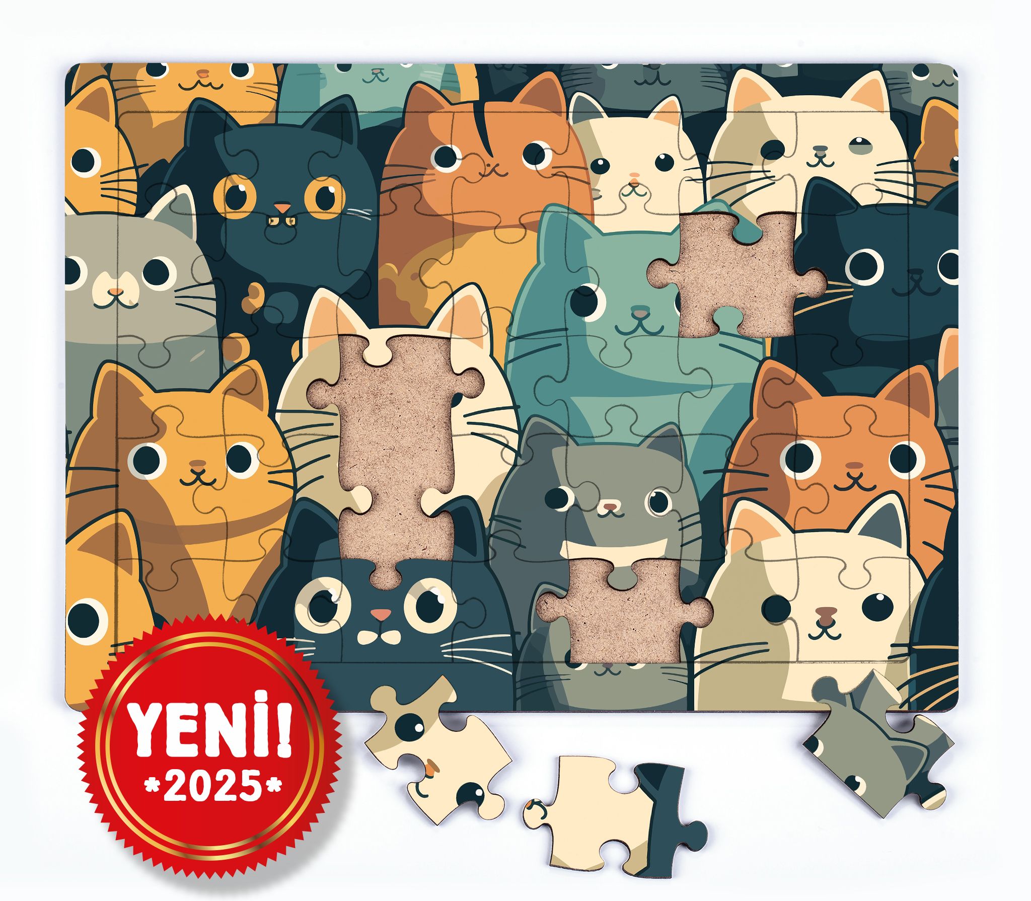 Kediler Ahşap Puzzle 35 Parça ( XXXV-55 ) - Fiyatı, Yorumları