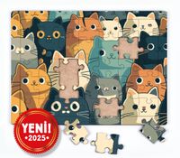 Kediler Ahşap Puzzle 35 Parça ( XXXV-55 )