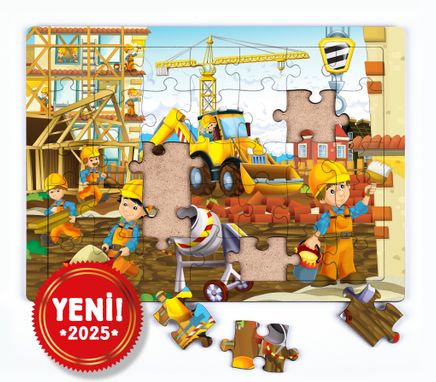Minik İnşaatçılar Ahşap Puzzle 35 Parça ( XXXV-56 )