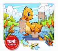 Ördek Kardeş Ahşap Puzzle 35 Parça ( XXXV-58 )