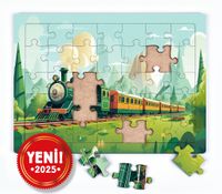 Yeşil Tren Ahşap Puzzle 35 Parça ( XXXV-60 )