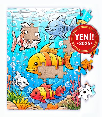 Akvaryum Balıkları Ahşap Puzzle 54 Parça ( LIV-51 )