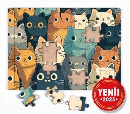 Kediler Ahşap Puzzle 54 Parça ( LIV-55 )