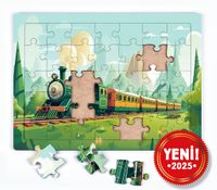Yeşil Tren Ahşap Puzzle 54 Parça ( LIV-60 )
