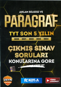 Anlam Bilgisi ve Paragraf TYT Son 5 Yılın Çıkmış Soruları Konularına Göre, Video Çözümlü
