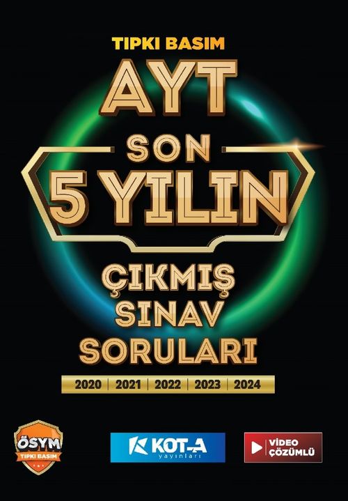AYT Son 5 Yılın Çıkmış Soruları Tıpkı Basım 5 Fasikül Tek Kitapda, Video Çözümlü