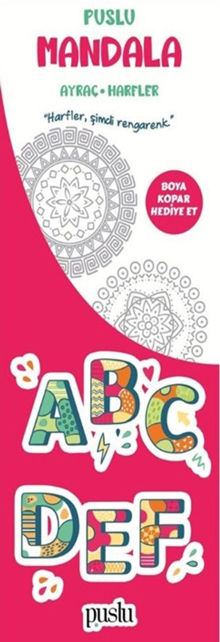 Puslu Mandala Çocuk Ayraç / Harfler
