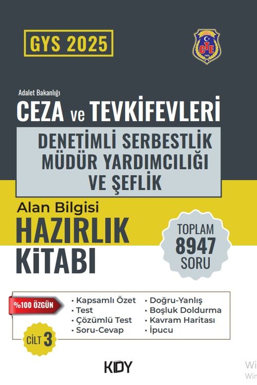 CTE Ünvan Değişikliği Sınavı Denetimli Serbestlik 3. Cilt 