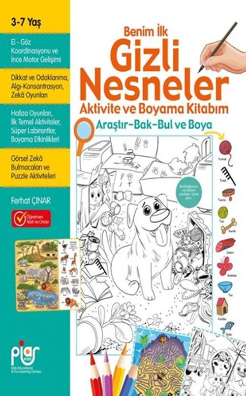 Gizli Nesneler Aktivite ve Boyama Kitabım