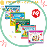 4-5-6-7 Yaş ve Üzeri Çocuklar İçin IQ Zeka Geliştiren Akıl Oyunları (5 Kitap)