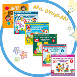 4-5-6-7 Yaş ve Üzeri Çocuklar İçin IQ Geliştiren Akıl Oyunları (6 Kitap)