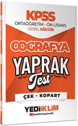 2026 KPSS Ortaöğretim-Önlisans Coğrafya Çek Kopart Yaprak Test